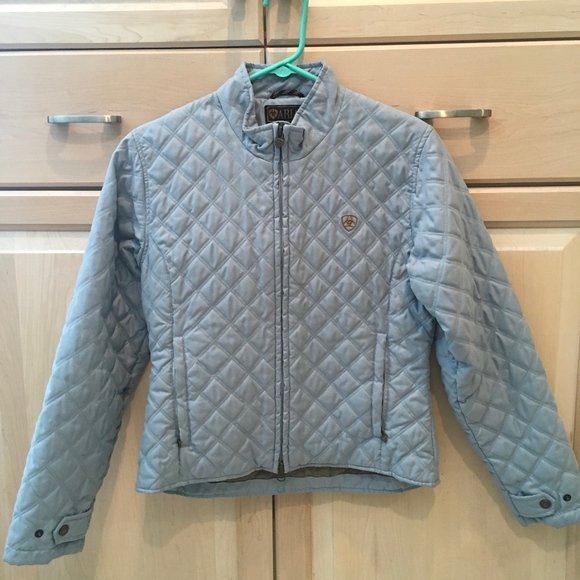 Light Blue Ariat Quilted Jacket Small 